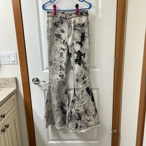 Peach love Tye Dye jeans